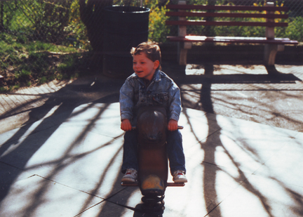 Louis on Horse Rocker