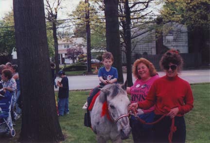 Louis takes a ride on a Horse (Jill at side)