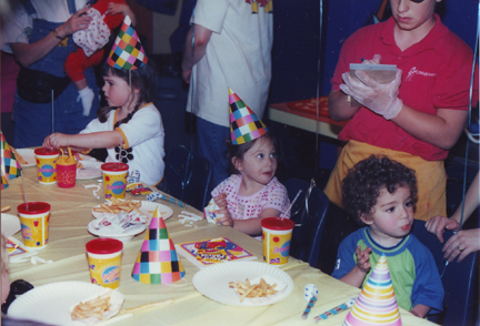 Cousin Lauren on left, David Frankel on right