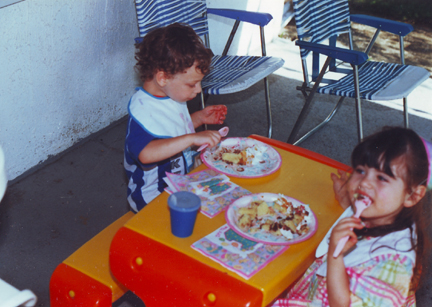 cake time for Louis & Cousin Lauren