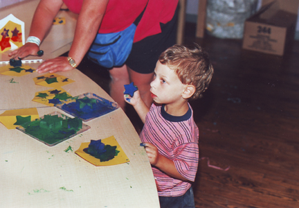 Louis doing another coloring project