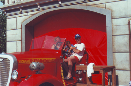 Jill, Lous & Howard drives and old Fire Truck