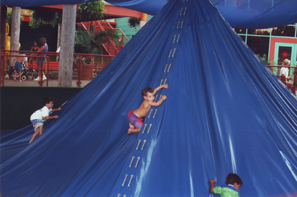 Louis on the Tent Slide