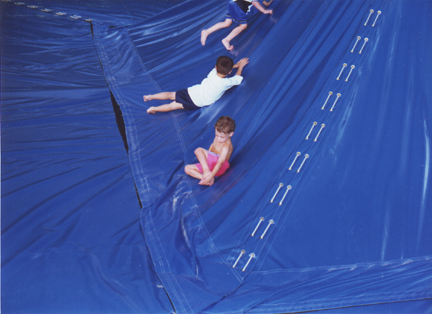 Louis on the Tent Slide