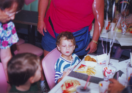 Birthday meal of chicken fingers and fries