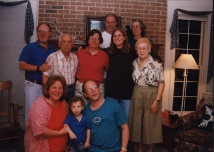 L-R Standing: Jeffrey Parnes, Stanley Makowski, Daria Parnes, Mark Spahn, Sarah Parnes, Judy Spahm & Grandma Marion Parnes, L-R Sitting: Jill, Louis & Howard Parnes