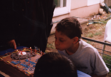 Blowing out candles