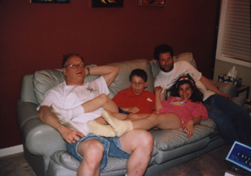Howard, Louis, Alan & Abby on the couch