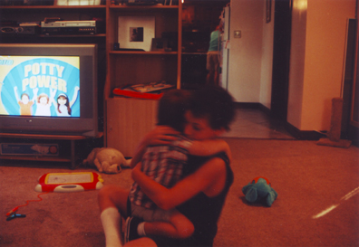 Maxwell & Louis in Family room