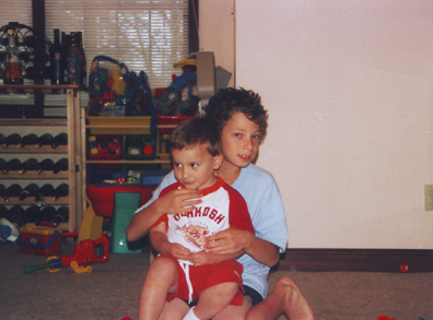 Maxwell & Louis in Family room
