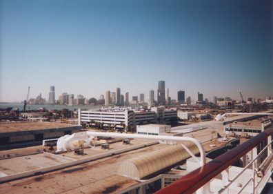 Miami looking south from ship at dock