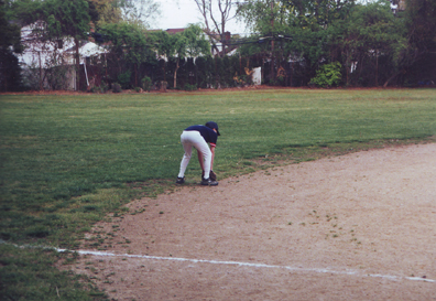 Louis Playing Third Base