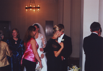 Gail Meister (Blue), Sarah Parnes (Bride)