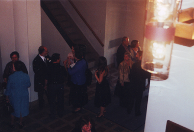 Looking down from staircase of Church