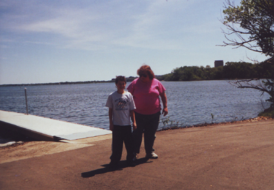 Louis & Jill Parnes, Lake Mendota in background