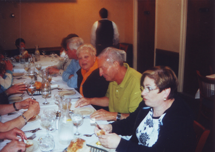 Right to left Ann R, Selly K, Susan K & Bruce R