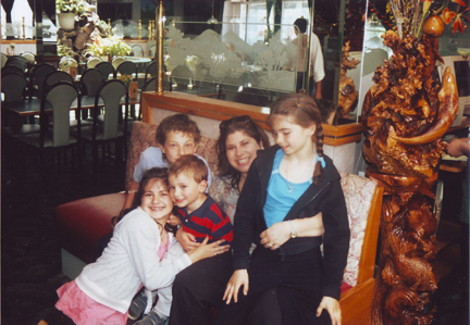 Left to Right, Lauren C, Louis P, Maxwell & Mindee O & Allison C