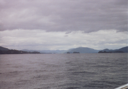 Canoe Island Ahead, Speaker Heck Island on right 