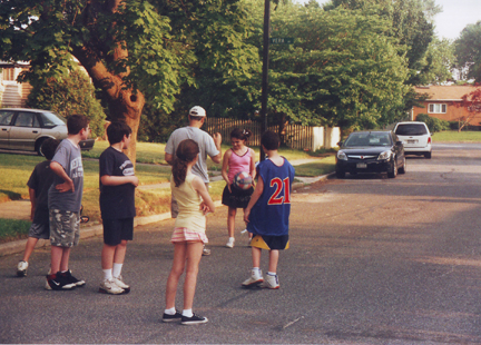 Louis w Drew F, Robert A, Henry L, Allison C, Uncle Steve (back turned) & Lauren C