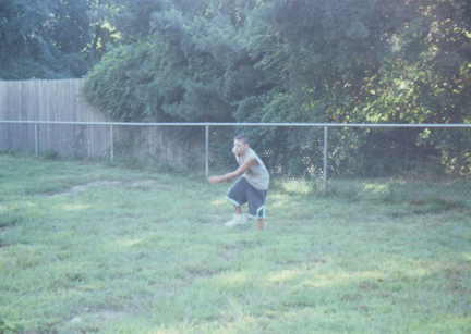 Louis plays tag at the Run park